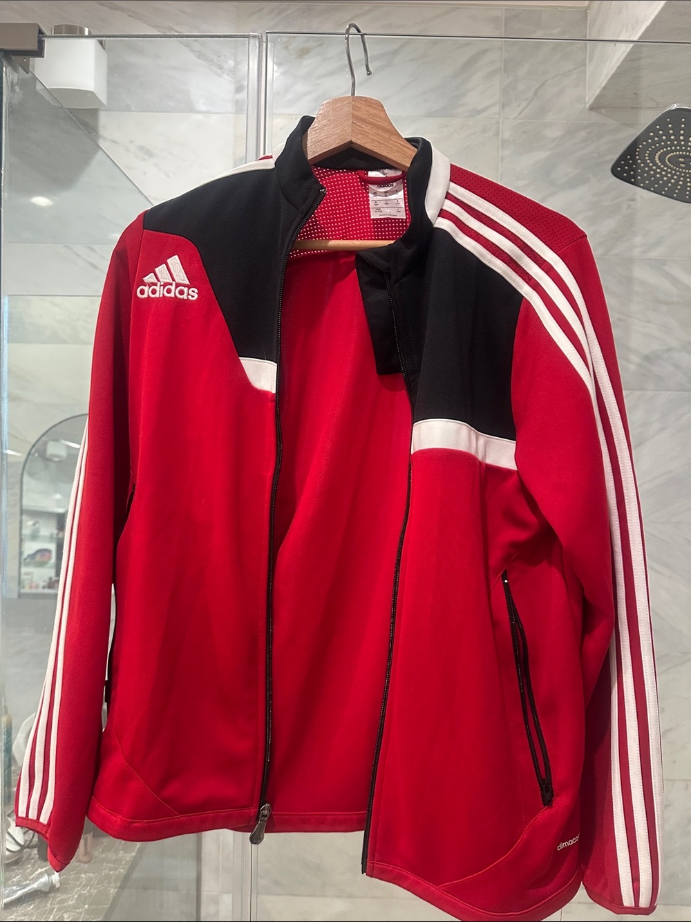 adidas Red, Black & White Men’s Performance Track Jacket